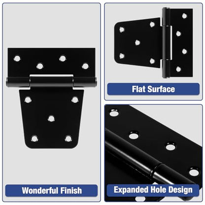 TDCHINGES Large Gate Door Hinges 3.5 Inch Heavy Duty 4 Pack Thick 3mm Shed - size: 4Pack-3.5inch