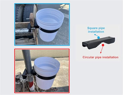 5-Gallon Bucket Holder, Suitable for Lawn Mowers, Tractors, Landscape Vehicles, Trucks, UTVs, Multi-Purpose Vehicles, Easy to Install, Can be Installed on ROPS (Bucket Not Included)