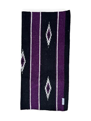 Majestic Ally 36"x34" Navajo Design Acrylic Saddle Blanket for Horses - 2.4 lbs (Dark Purple) - color: Dark Purple