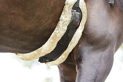 LeMieux Simuwool Integrated Mono Girth - Dressage/Jumping - color: Black / Natural, size: 75cm