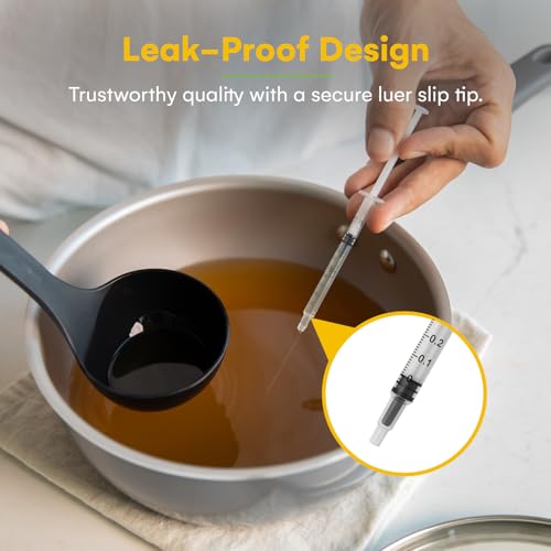 Care Touch 1ml Syringe Only - 100 Sterile Syringes (No Needle) (1ml Luer Slip Tip, 100),100 Count (Pack of 1) - size: 1 ml