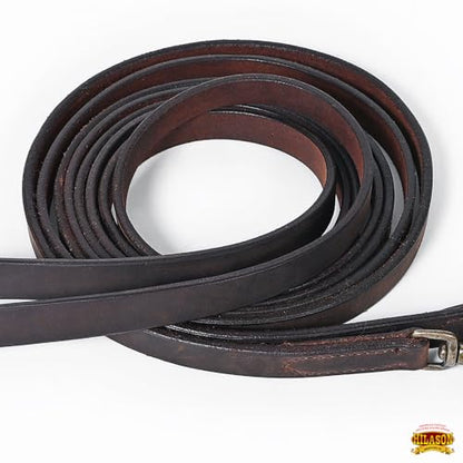 HILASON Western Genuine Leather Horse Split Reins | Riding-Reins Reining-Reins Heavy-Duty-Rein - color: Dark Brown 1, size: 3/4in x 7ft