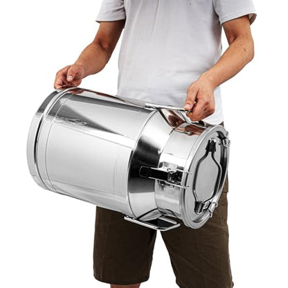 30L/8Gal Stainless Steel Milk Can, Milk Transport Can, Jug Wine Pail Bucket Bottle, Liquid Container Storage Barrel with Strong Silicone Sealed Lid, Stainless Steel Sealed Tank - size: 30L/8Gal