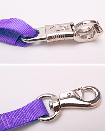 Adjustable Trailer Tie （2 Pack）-Horse Trailer Nylon Strap Tie，Adjusted from 25 to 37” - color: Purple