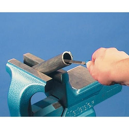 Pferd 8" Half-Round Hand File with Handle, American Pattern, Smooth Cut, Fine, 3/4" Width, 7/32" Thickness - Part 11025P