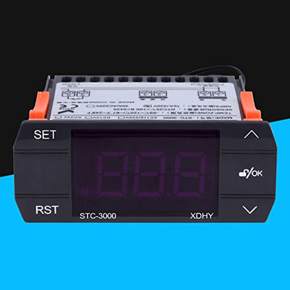 110V 220V Digital Temperature Controller Thermostat with External Sensor, Precision Control, Adjustable Setpoint Range 30°C to 300°C for Laboratory