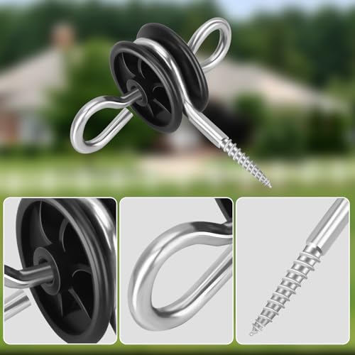 25Pcs Electric Fence Wood Post Anchors Screw-in Gate Hooks