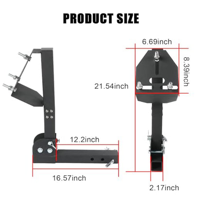 Spare Tire Hitch Mount Compatible with 4 & 5 & 6 Lugs Trailer Wheels