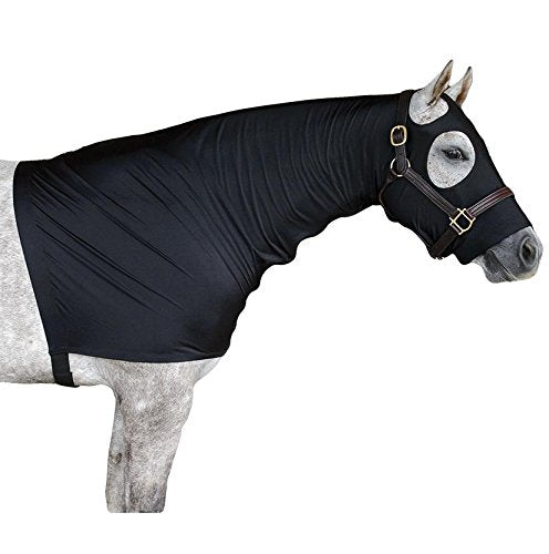 for Horses X-Large Solid Zipper Stretch Hood- Purple