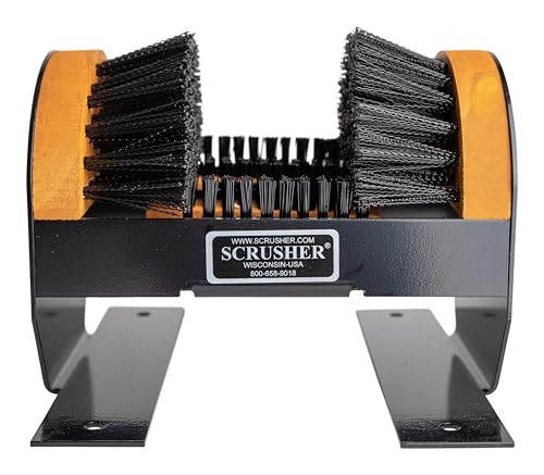 Deluxe Scrusher Heavy Duty Outdoor Boot Scraper with Brushes American Made - style: Deluxe