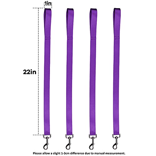 Harrison Howard 4PCS 22” Easily Packed Sturdy Nylon Bucket Straps for Hay Nets and Water Feeder Buckets-Purple - color: 4PCS Purple