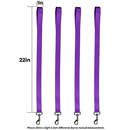 Harrison Howard 4PCS 22” Easily Packed Sturdy Nylon Bucket Straps for Hay Nets and Water Feeder Buckets-Purple - color: 4PCS Purple
