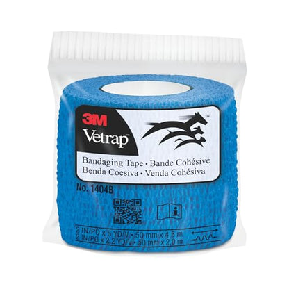 3M Vetrap Bandage Tape, 2" x 5 Yard Roll, Blue