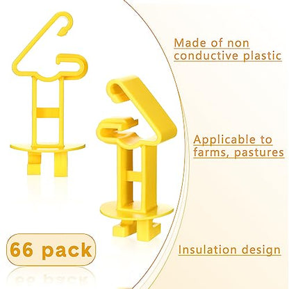 Geiserailie 66 Pcs T Post Insulators Electric Fence Post Clip Farm Ranchers