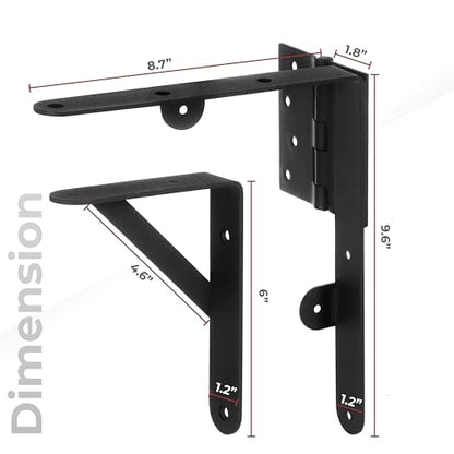 Gate Corner Brace Kit, Adjustable Anti-Sag Hardware for Wooden Gates