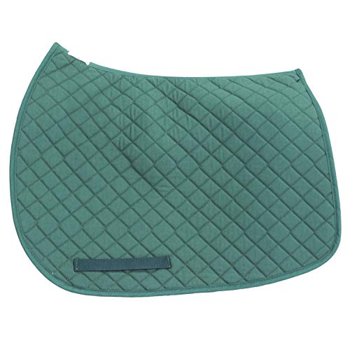 TuffRider Basic Pony Saddle Pad – Diamond Quilted, Flannel Lined, Breathable Schooling Pad for Horses - color: Hunter