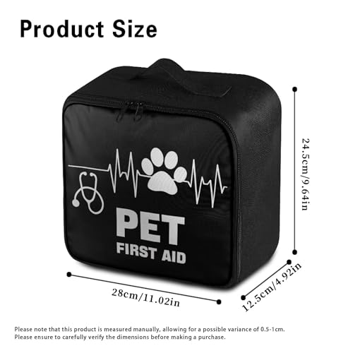 Pet First Aid Bag Empty Travel Rescue Pouch Medical Bags First Responder Storage Compact Medicine Bag for Car Home Office Kitchen Outdoor - color: Pet