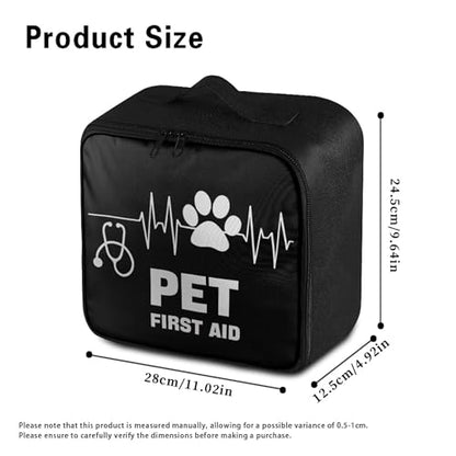 Pet First Aid Bag Empty Travel Rescue Pouch Medical Bags First Responder Storage Compact Medicine Bag for Car Home Office Kitchen Outdoor - color: Pet