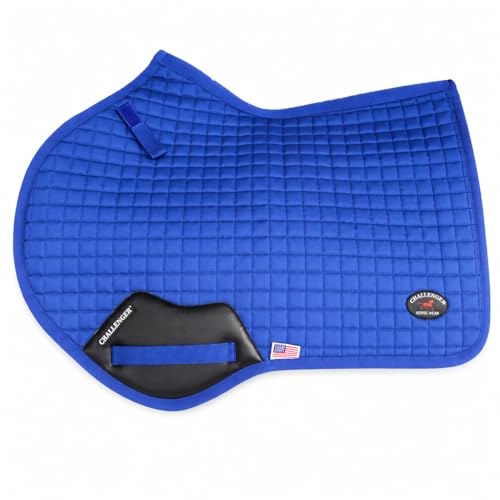 Horse Contoured English Quilted Lightweight All-Purpose Saddle Pad 72TS34 - color: Blue