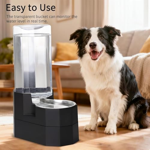 Sfozstra 9L Elevated Dog Water Dispenser: Senior Dog Friendly - color: Black, size: 9L Raised