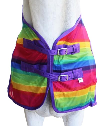 70" Horse Sheet Summer Spring Airflow Mesh Rainbow 7343 - color: Rainbow, size: 70 inches