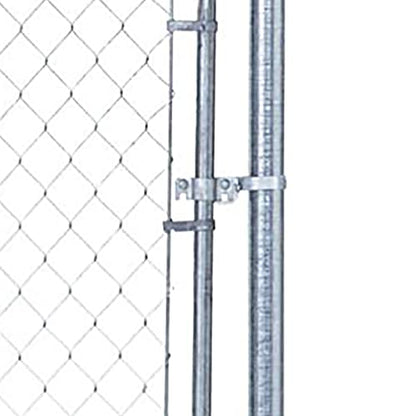 1-3/8" x 1-5/8" Fork Latch Galvanized Fence Gate Latch for Chain Link Fence Gate Frames with Padlock Hole Wall Mount to Post or Wall