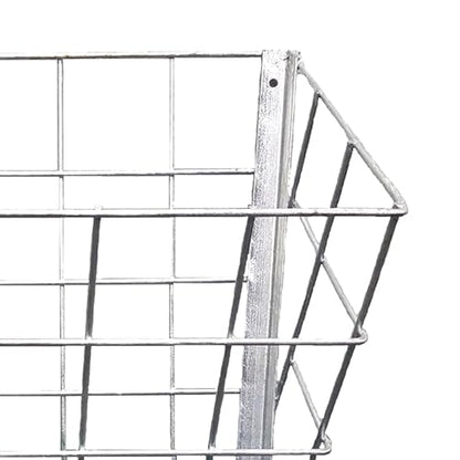Rugged Ranch Galvanized Steel Livestock Hay Feeder Rack for Goats, Sheep, Horses and Cattle – 21"x16"x12", Silver, Wall-Mounted, Rust-Resistant, Lightweight and Stackable - size: 1 Pack