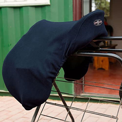 Harrison Howard Fleece Saddle Cover for GP/Close Contact Saddles, Dust Protection, Machine Washable, Elastic Fit -Navy - color: Navy, size: GP/CC-One Size