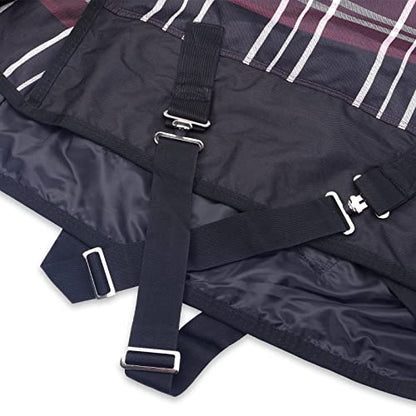 600D Mini Horse/Pony Blanket, 0g No-Fill Waterproof Turnout Sheet - color: Red Plaid, size: 48"