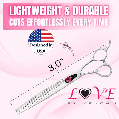 Kenchii Love Dog Grooming Shears, 22 Tooth Blender - size: 22 Tooth Blender