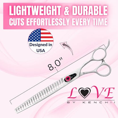 Kenchii Love Dog Grooming Shears, 22 Tooth Blender - size: 22 Tooth Blender