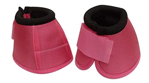 Showman Medium 1680 Denier Heavy Duty No-Turn Bell Boots - color: Pink