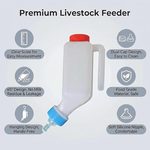 5 Pack 800ml Lamb Feeding Bottles
