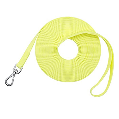 Waterproof Dog Training Leash 50FT 30FT 15FT 10FT 5FT Heavy Duty Recall Long Lead for Large Medium Small Dogs (5FT, Light Yellow) - color: Light Yellow, size: 5FT