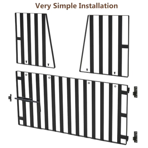 Horse Barn Door Gate 48" X 42" Metal Horse Stall Door Guards Yoke Design | Heavy Duty Horse Stall Gate for Horses, Farm, Home Barns Doorways Livestock Enclosures