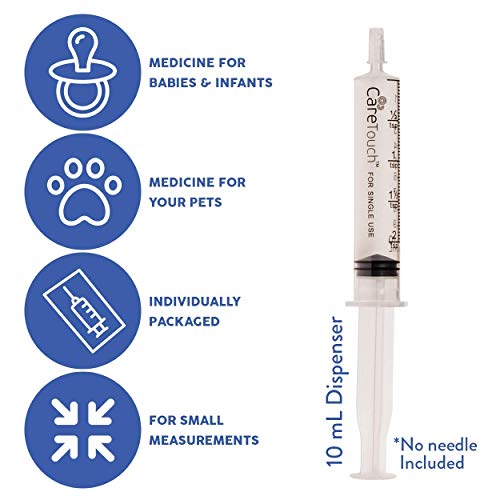 Care Touch Disposable Syringes Without Needle, Oral Dispenser, 10ml 100 Count - size: 10 ml