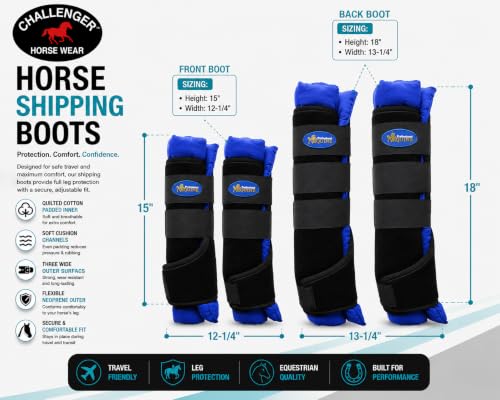 TackRus Horse Stable Shipping Boots Wraps Front Rear 4 PK Leg Care Blue 4120RB