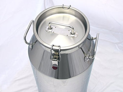 Stainless Steel Milk Transport Cans with Strong, Sealed Lid (13 Gallon) - color: Container Only, size: 13 Gallon