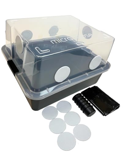 Myco Labs Grower's Select Mushroom Monotub Fruiting Chamber with Filter Disks and Liner - size: 48 Quart