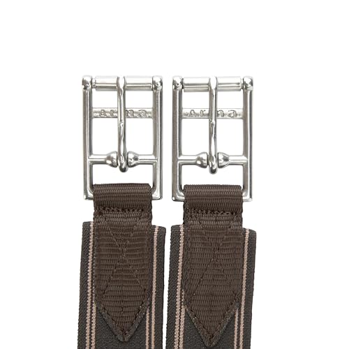 Shires Fleece Lined Girth - color: Brown/White, size: 50"