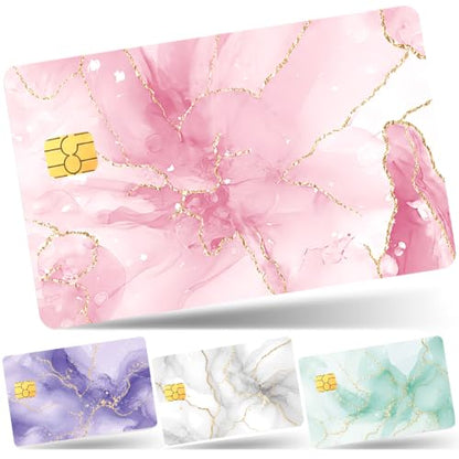 4PCS Marble Credit Card Skin, Debit Cards Cover Personalized Stickers - color: Marble