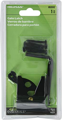 Hardware Essentials Gate Latch, Out-Swinging, 1 Count, Black