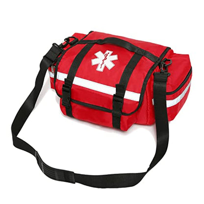 First Aid Bag Empty Trauma Medical Bag for Emergency First Responder Bag Organizer EMS/EMT Shoulder Carry Bag 13"x9"x7"