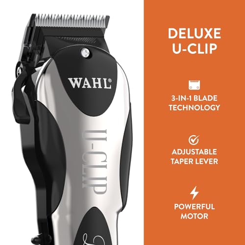 Wahl Pro Animal Deluxe U-Clip Trimmer, Black & Chrome