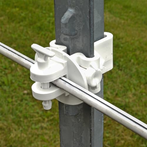 2-Pin T-Post Insulator (White) - color: White