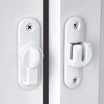 White 90/180 Degree Barn Door Latches,Flip Gate Lock - color: White