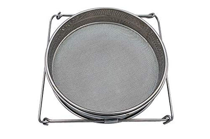 Honey Stainless Steel Strainer Double Sieve, Bee Keeping Equipment Filter with Extendable Arms