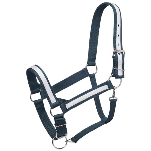 Tough1 Premium Nylon Draft Halter with Overlay - color: Hunter Green