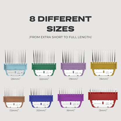 Stainless Steel A5 Wide Guide Comb – Metal Attachment for A5 Wide Blades, Compatible with Wahl KM, Andis, Oster, Heiniger – Smooth & Durable Grooming Guard (22mm - 7/8") - size: 22mm - 7/8"