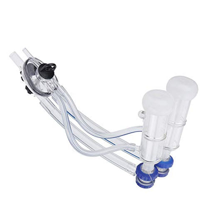 GLOGLOW Goat Milking Cluster, Sheep Milking Kit with Milker Claw Assembly for Mobile Milking Machine Teat Cup Milk Collector for Farm Animals